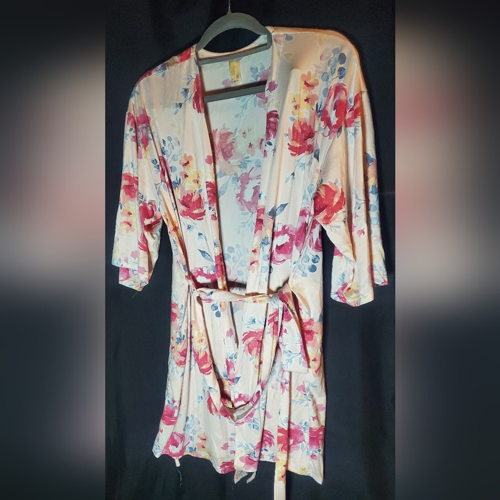 Floral Kimono Robe - Pink - Picture 5 of 6